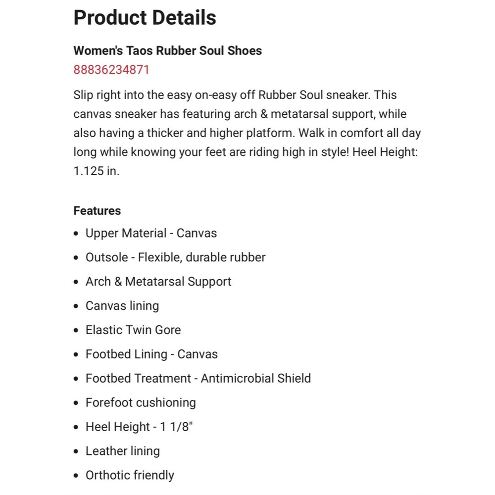 NIB Taos Rubber Soul 8M Blue Plaid Canvas Slip On Comfort Sneakers - Picture 11 of 11